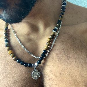Tigers Eye Zodiac Necklace Handcrafted